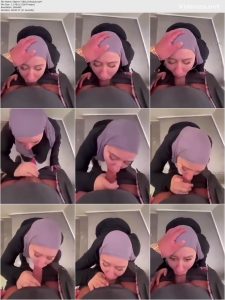 ساک زدن محجبه سکسی